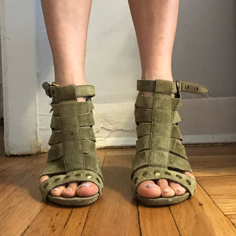 3” heel sandal booties